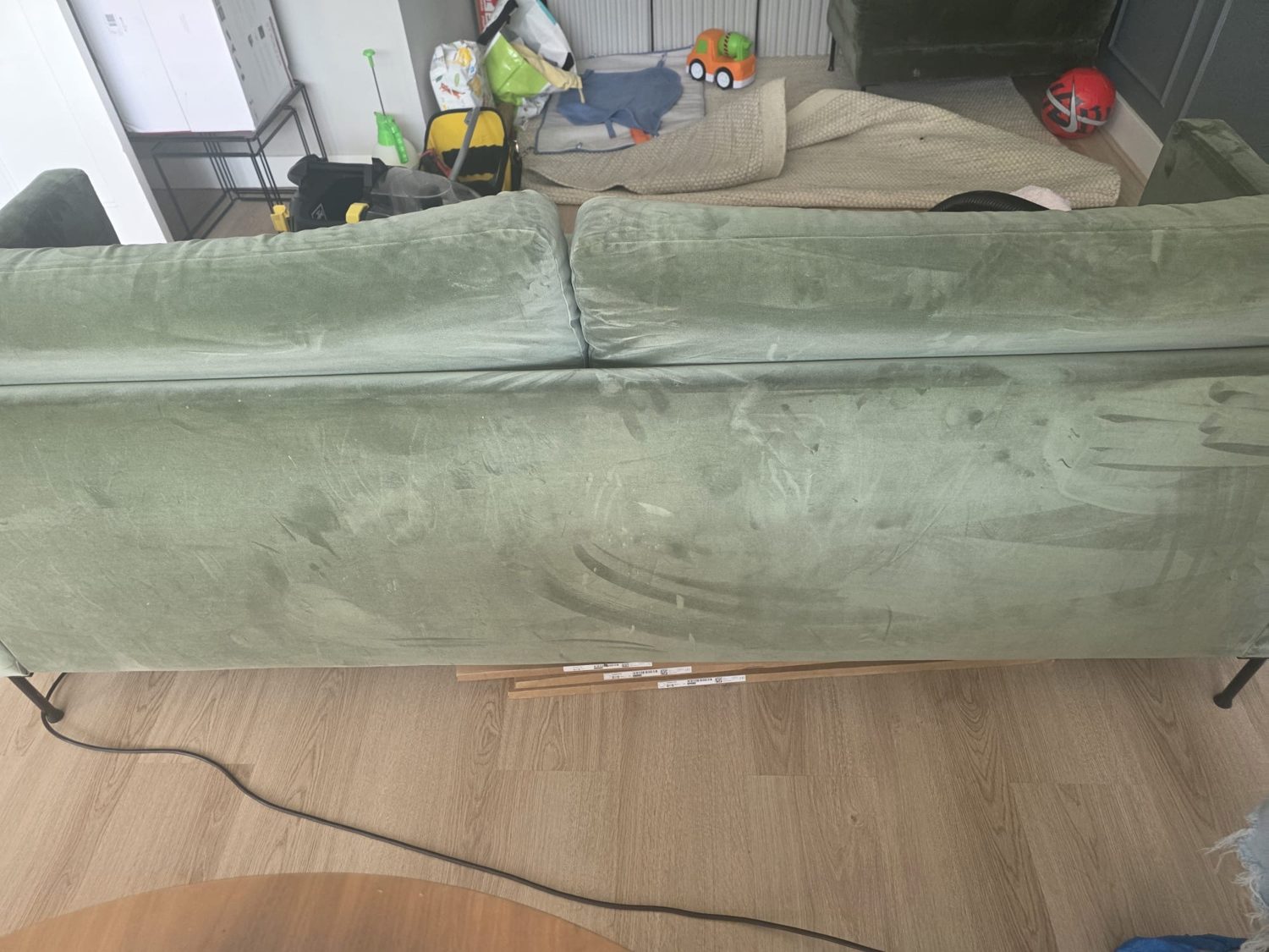 Groene velvet bank — voor behandeling